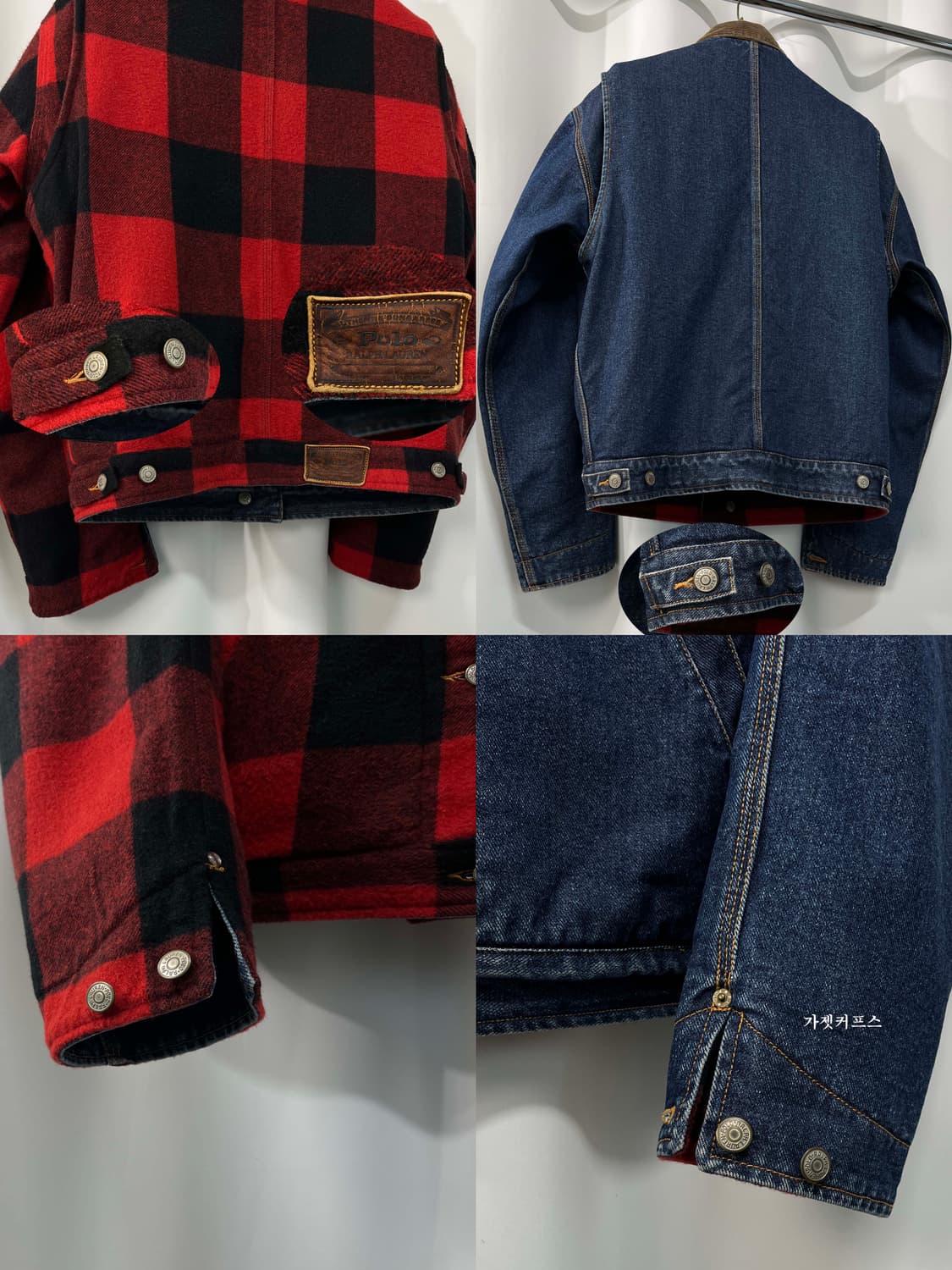 90's 폴로 랄프로렌 버팔로 리버서블 덩가리 데님 트러커 자켓 상품이미지6
