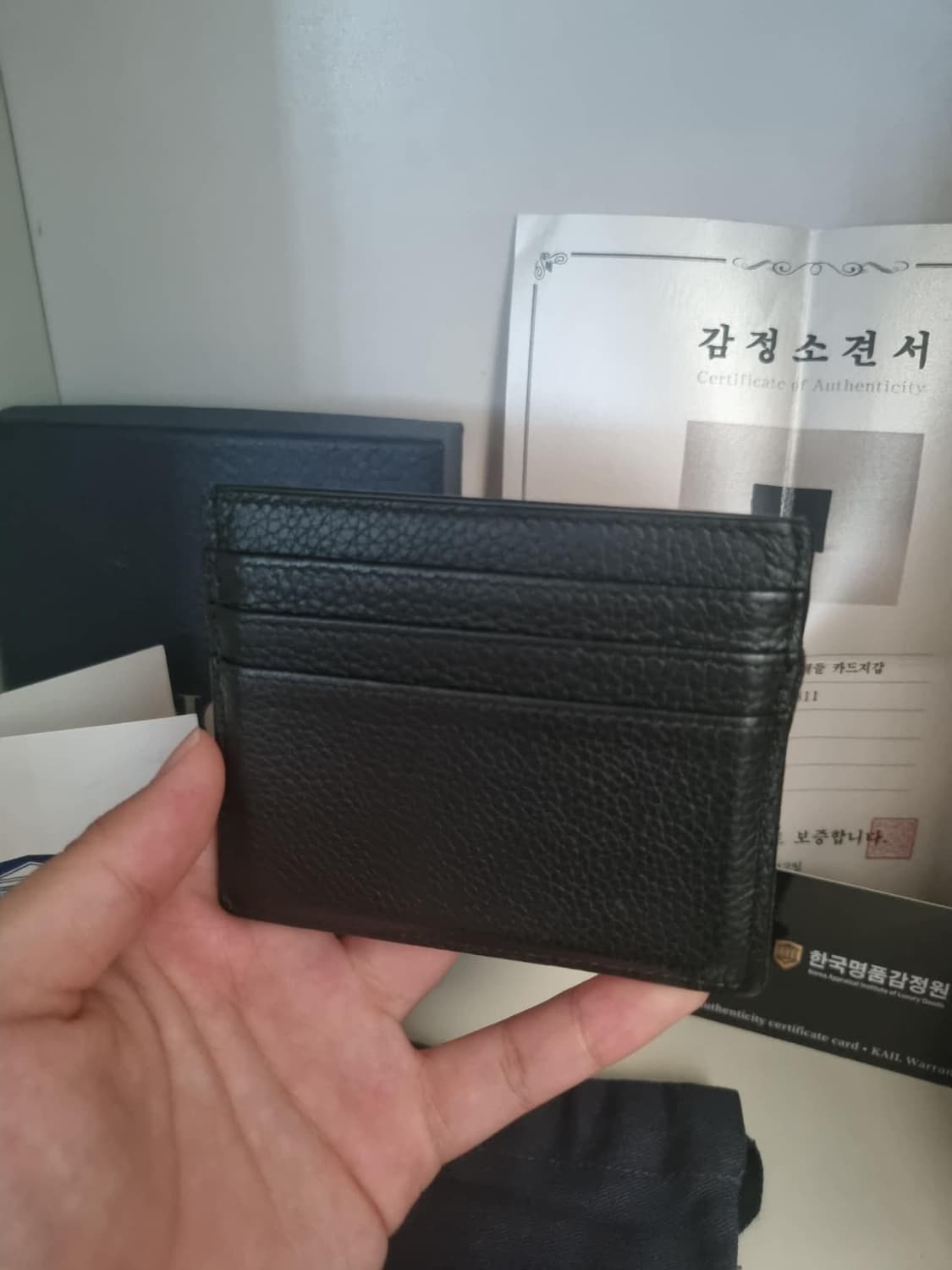 [ 풀구성,새상품급 ] 디올 오블리크 새들 카드지갑 블랙 상품이미지3