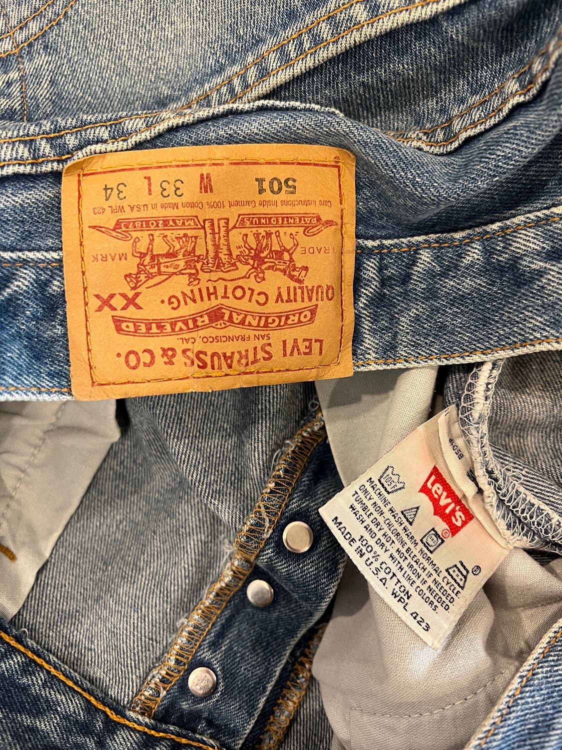 90s Levis 리바이스 501 컷오프 데님 쇼츠 팬츠 (USA) 상품이미지9
