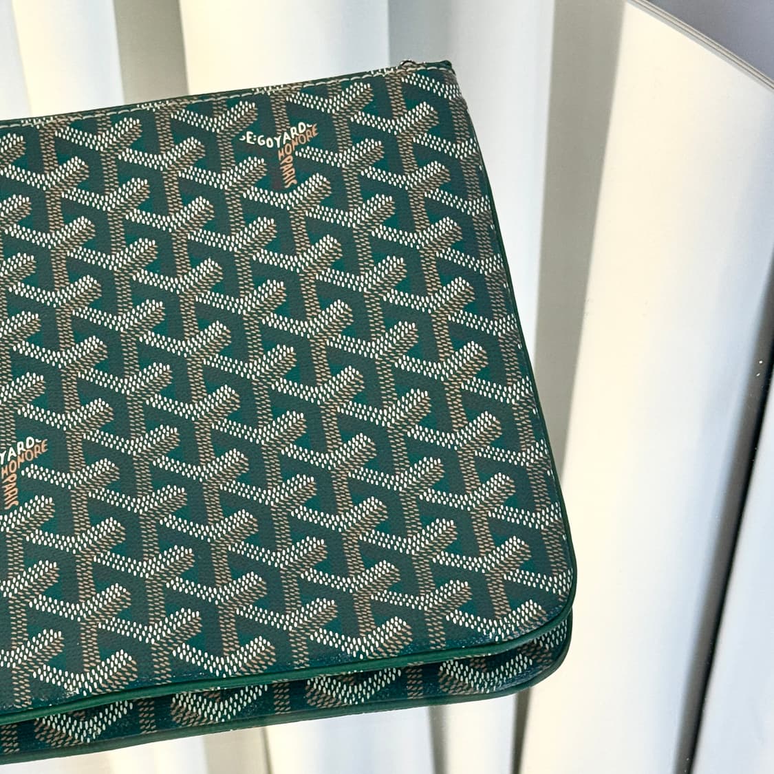 [신품급] 고야드 세나 클러치 그린 MM  상품이미지4