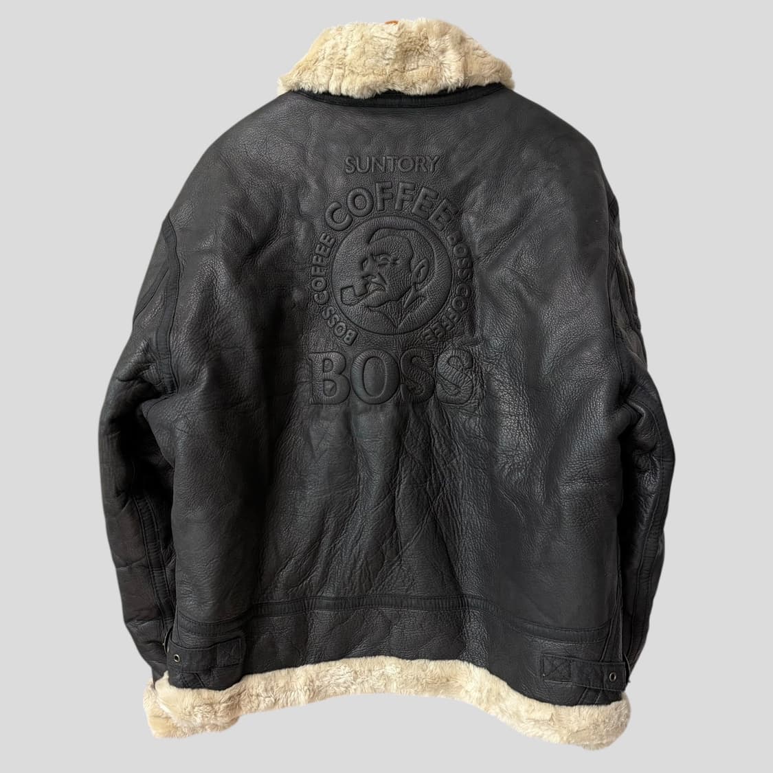 (LL)산토리 보스 커피 b-3 무스탕 자켓 상품이미지8