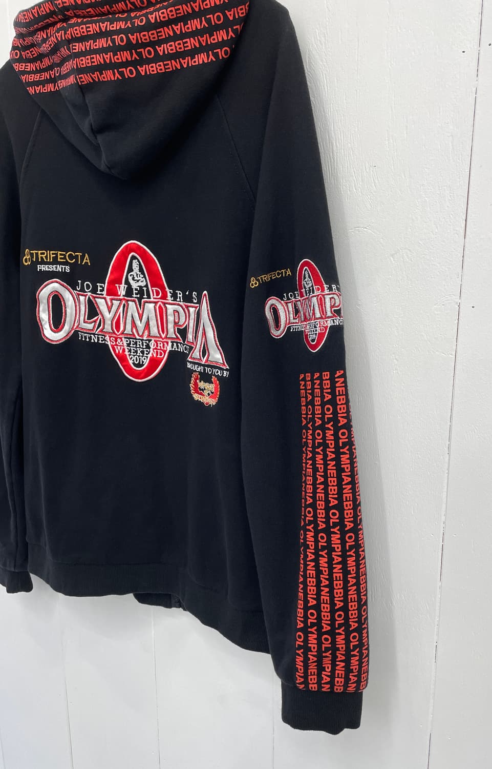조 웨이더 올림피아 자수 로고 후드 집업 블랙 상품이미지7
