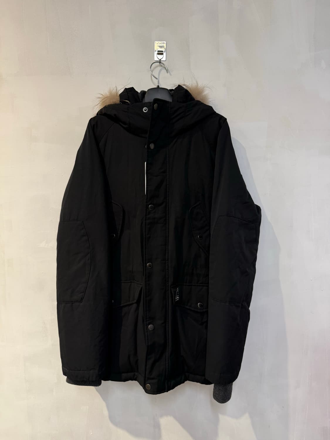 캉골 블랙 퍼 패딩 상품이미지1