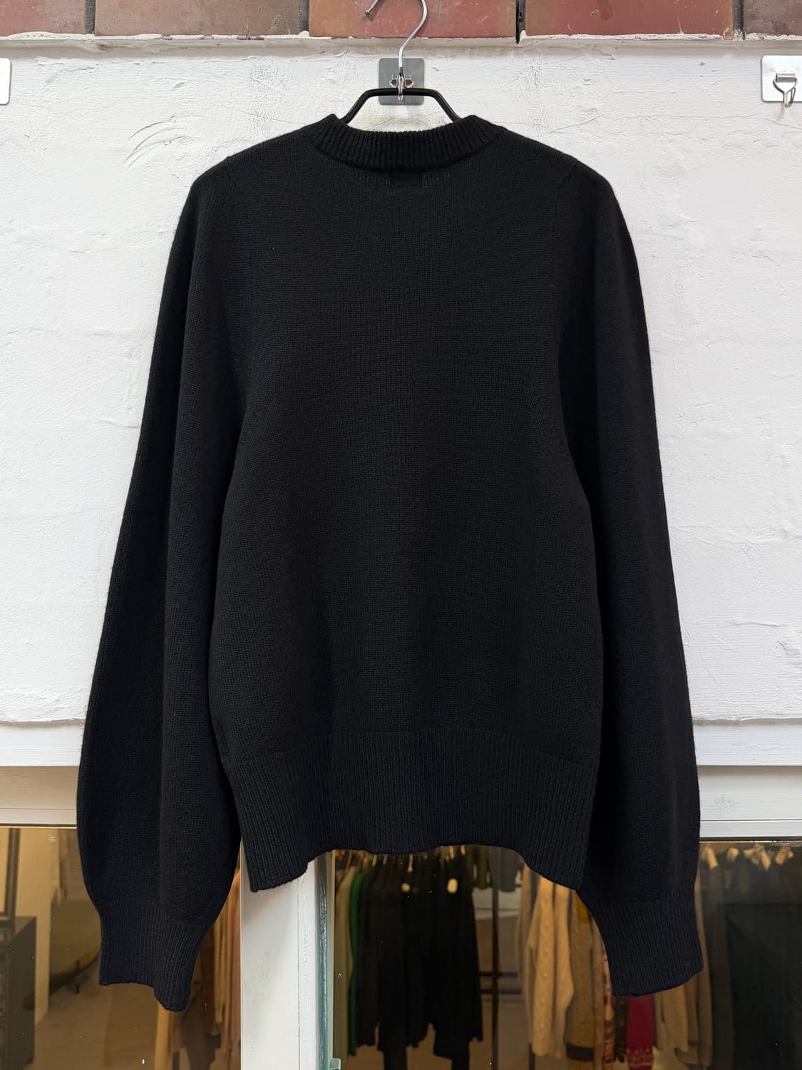 IENA 블랙 크루넥 벌룬 슬리브 울 니트 JAPAN OS 상품이미지6