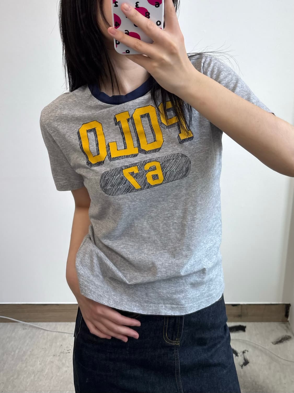 폴로 랄프로렌 배색 반팔 티셔츠 상품이미지1