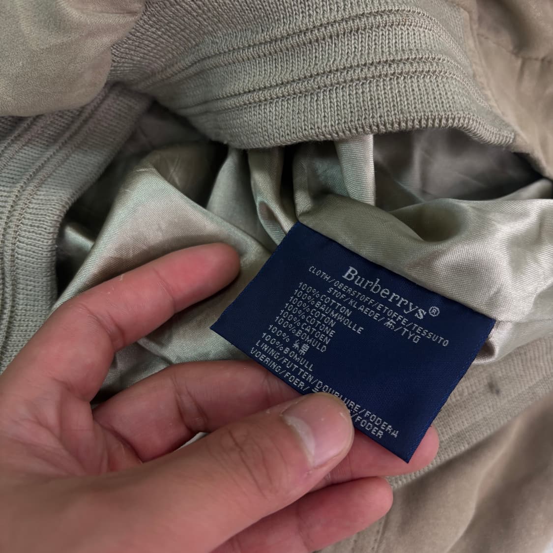 105 버버리 90s 스웨이드 빅로고 블루종 자켓 상품이미지7