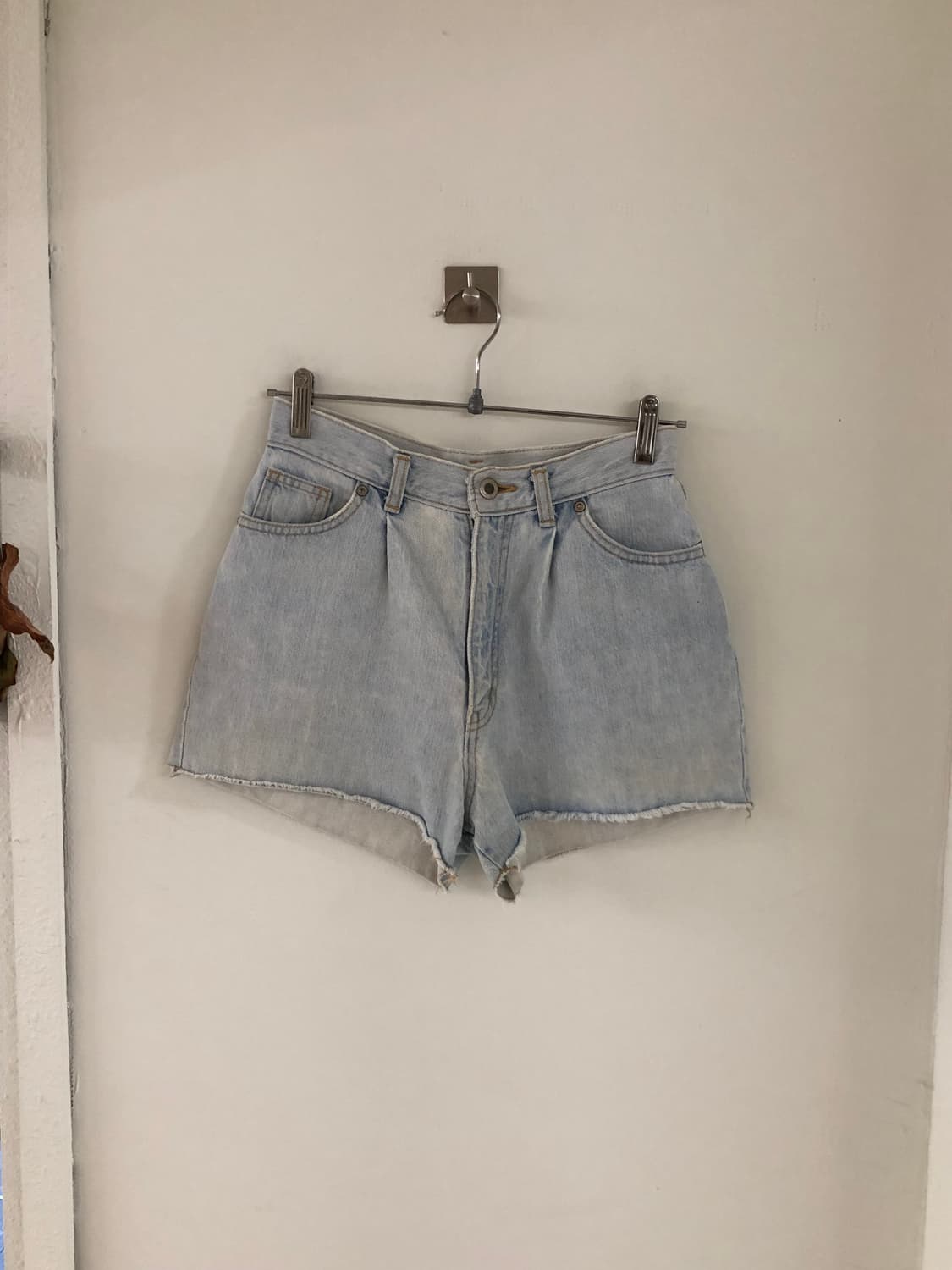 일본빈티지 연청 데님 숏팬츠 상품이미지6