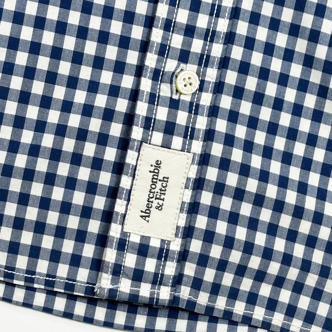 아베크롬비 뉴욕 피치 블루 체크셔츠 (S) 상품이미지3
