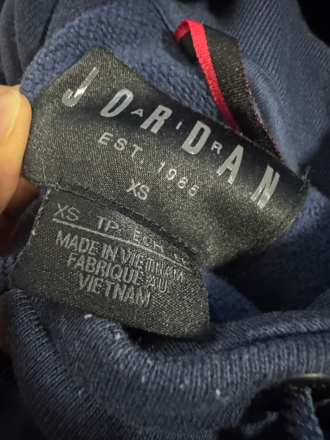 여성 나이키 조던 트레이닝 기모 후드티 xs 네이비 상품이미지3