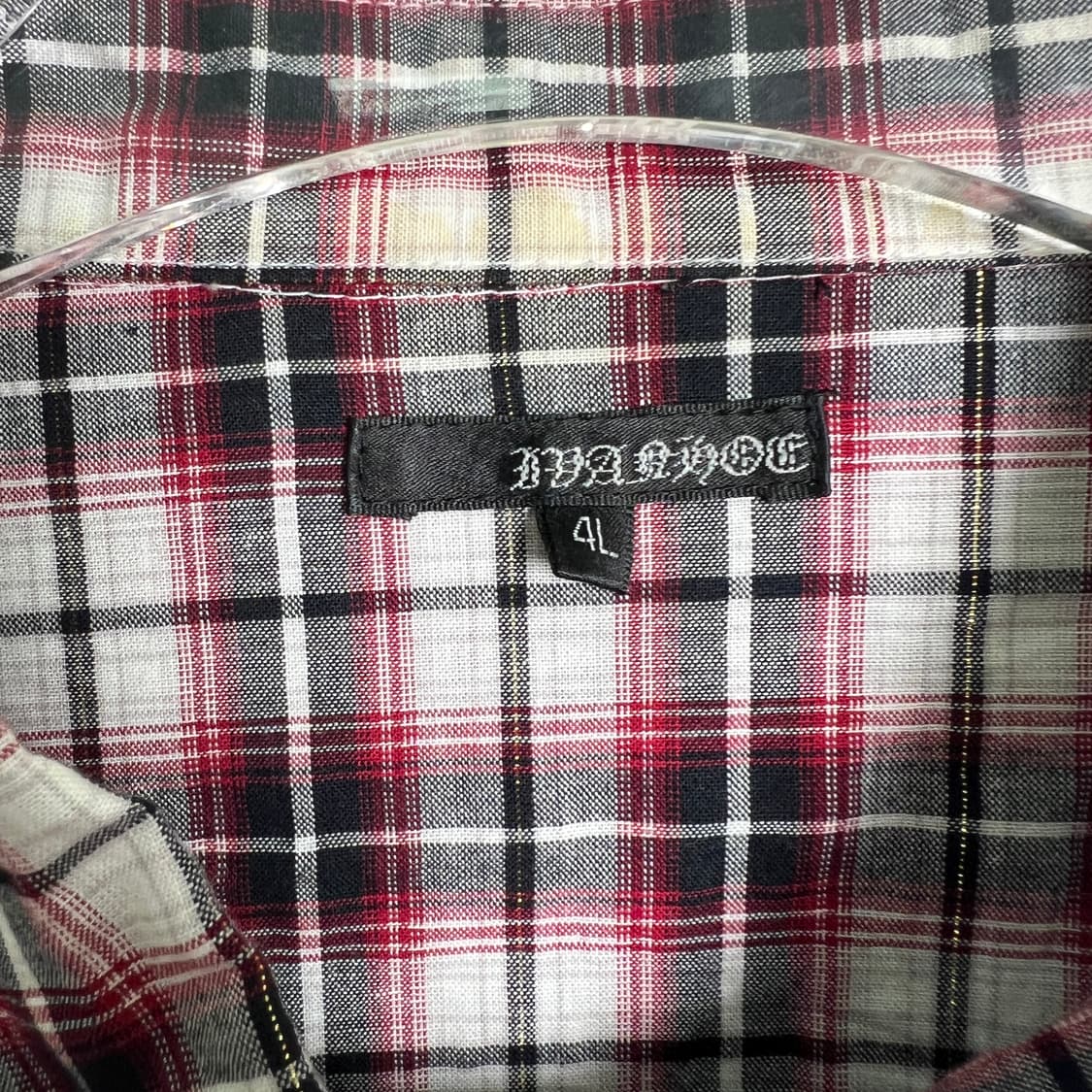 00's JPN VTG 빈티지 패치워크 체크 셔츠 3XL 상품이미지3