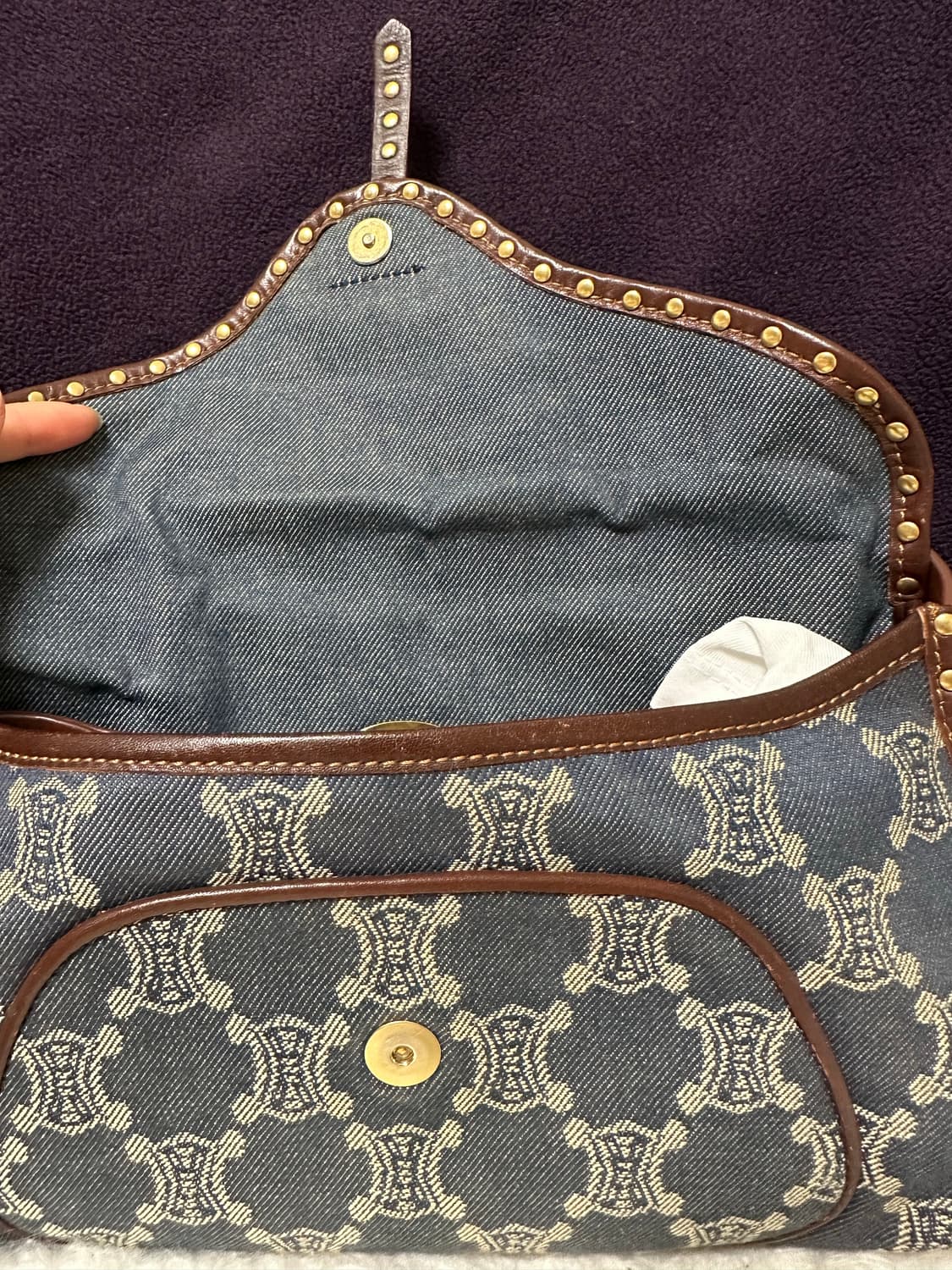 빈티지 셀린느 마카담 데님 숄더백 상품이미지6