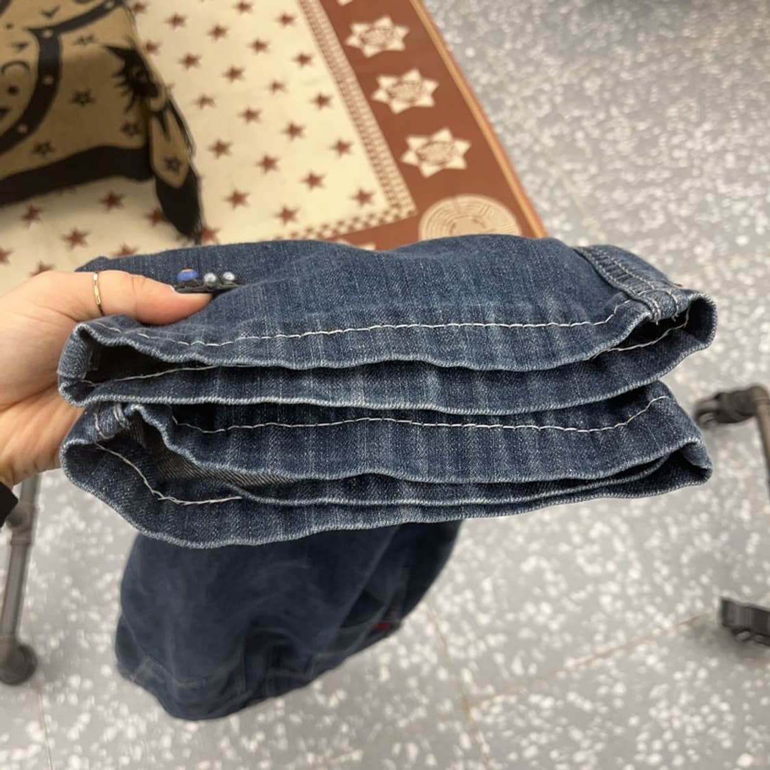 푸부 일본풍 올드스쿨 스트릿 프린팅 데님팬츠 32인치 C08749 상품이미지6