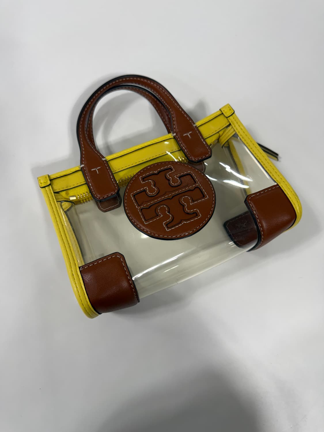 토리버치 투명 PVC + 레더 미니 토트백 상품이미지1