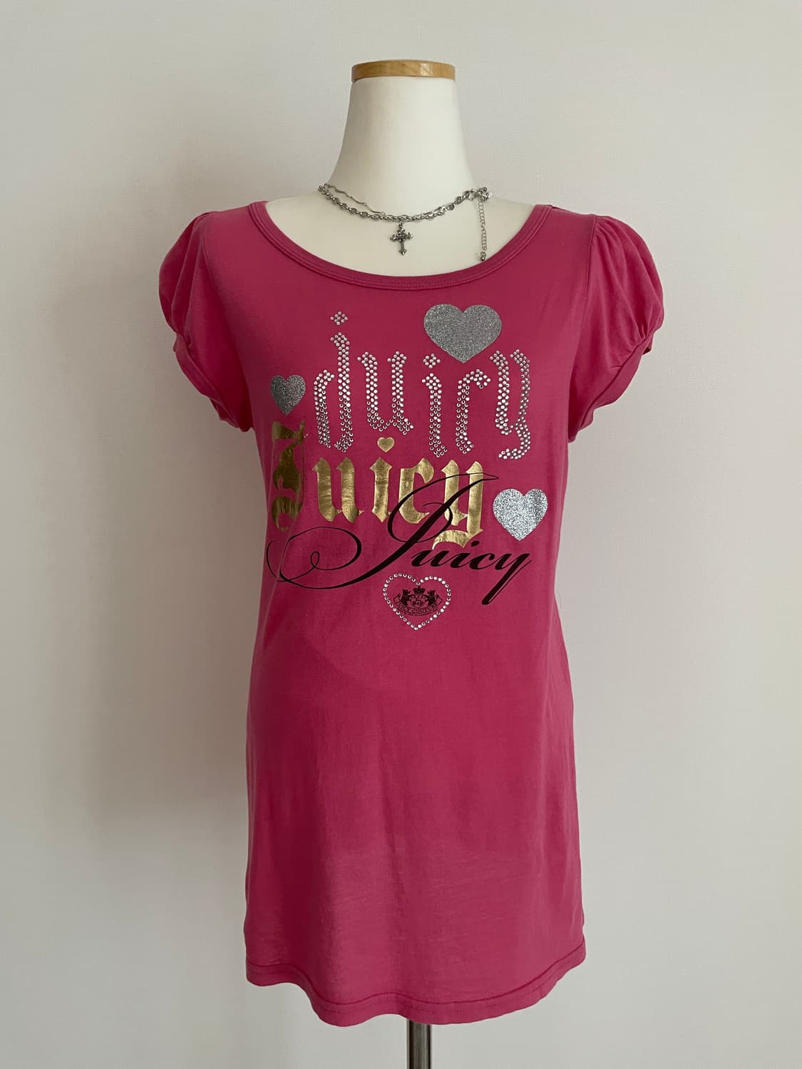 쥬시 꾸뛰르 핑크 반팔 티셔츠 상품이미지1