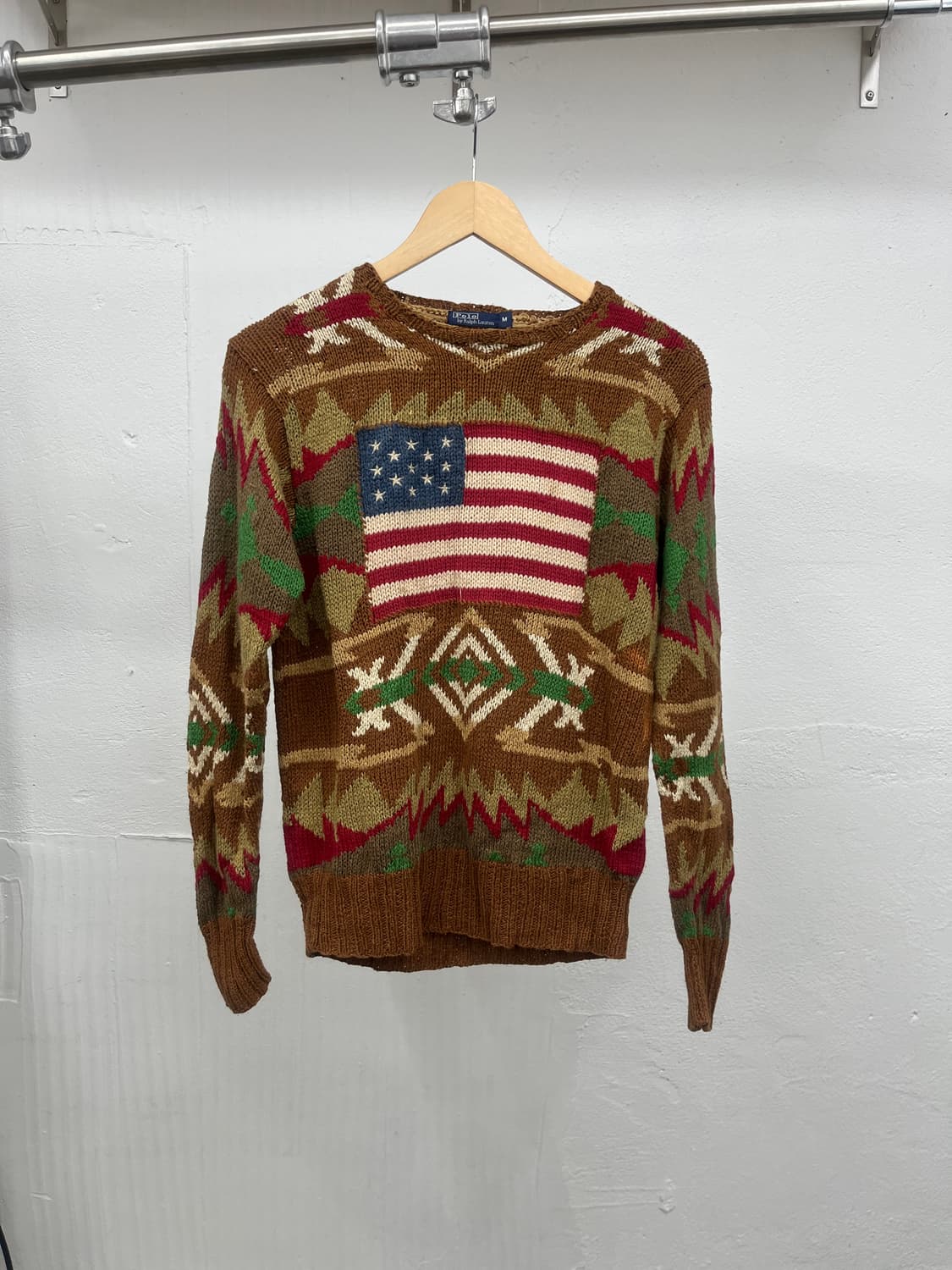M) POLO RALPH LAUREN NAVAHO FLAG KNIT 상품이미지1