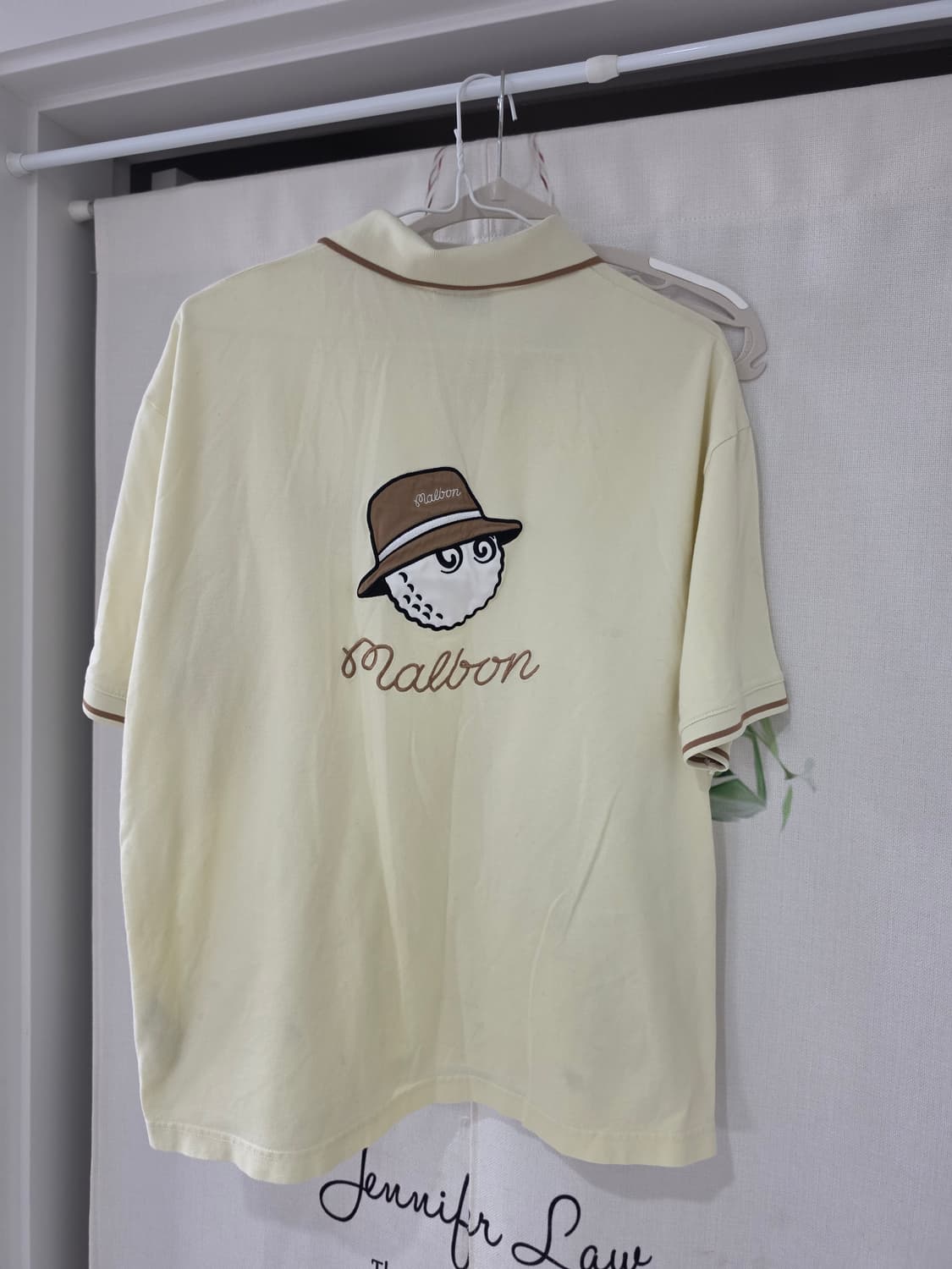 XL)말본 정품 골프 옐로우 반팔 폴로 셔츠 상품이미지3