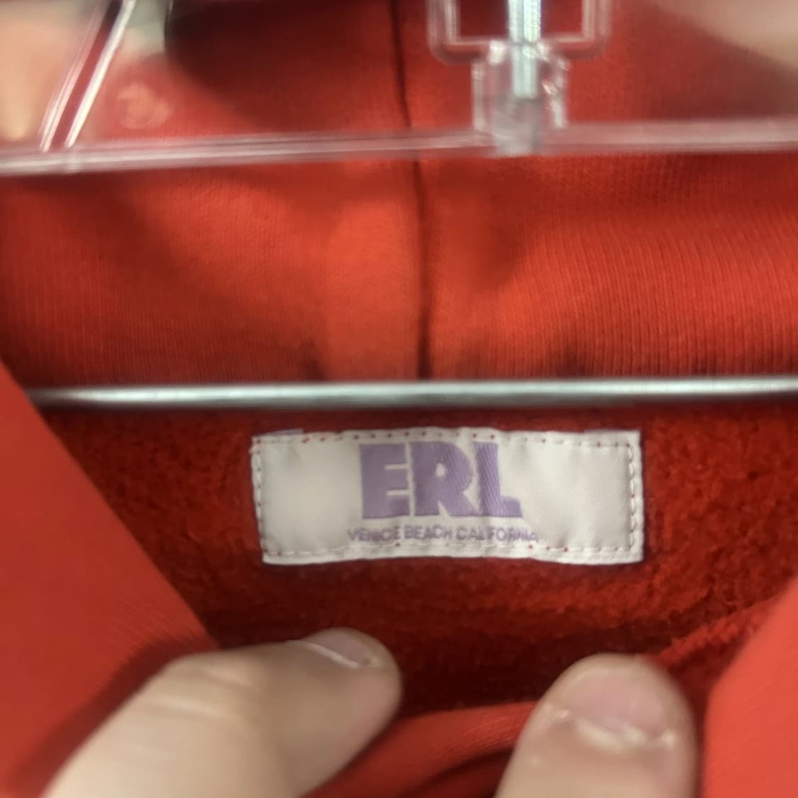 ERL 이알엘 스월 플리스 후디 레드 그린 상품이미지4