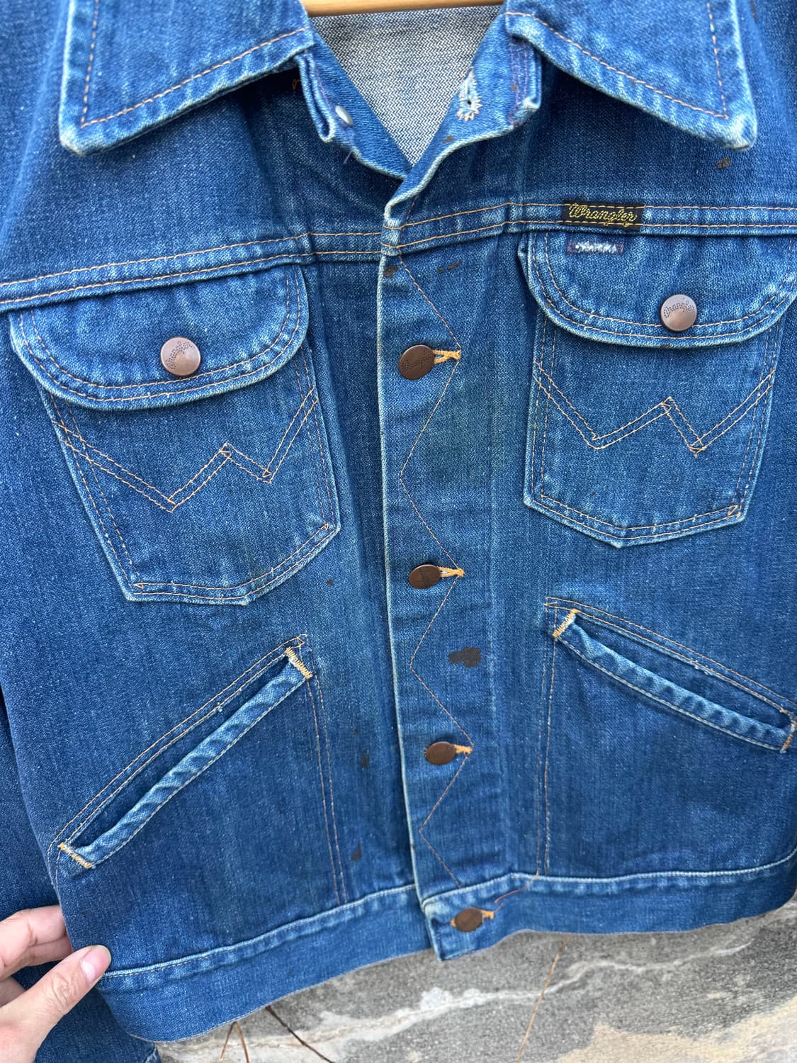 70~80s 랭글러 빈티지 126mj 웨스턴 데님 트러커 자켓 38 상품이미지5