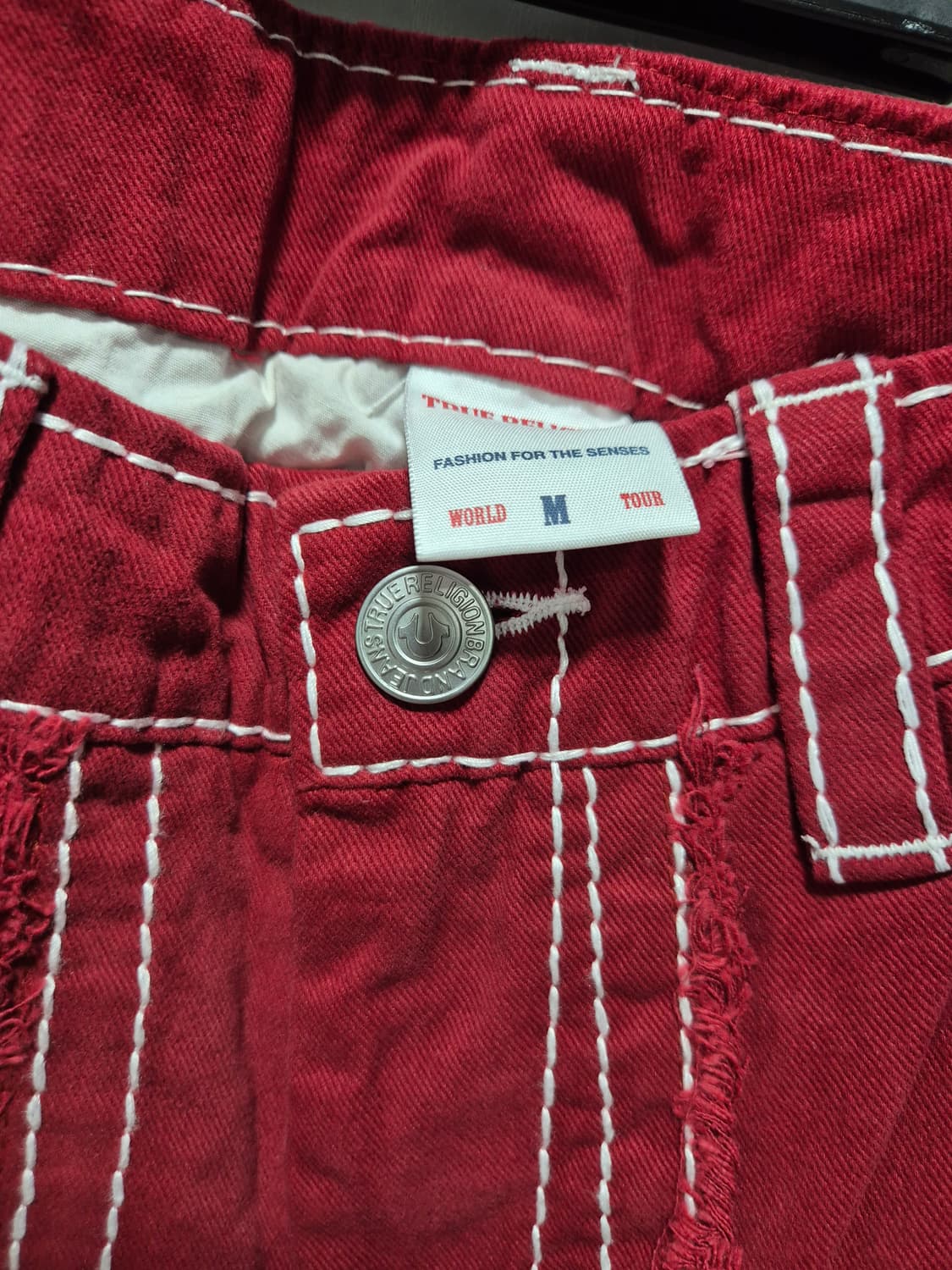 (타임세일)(새상품) 트루릴리젼 레드 와이드 팬츠 상품이미지3