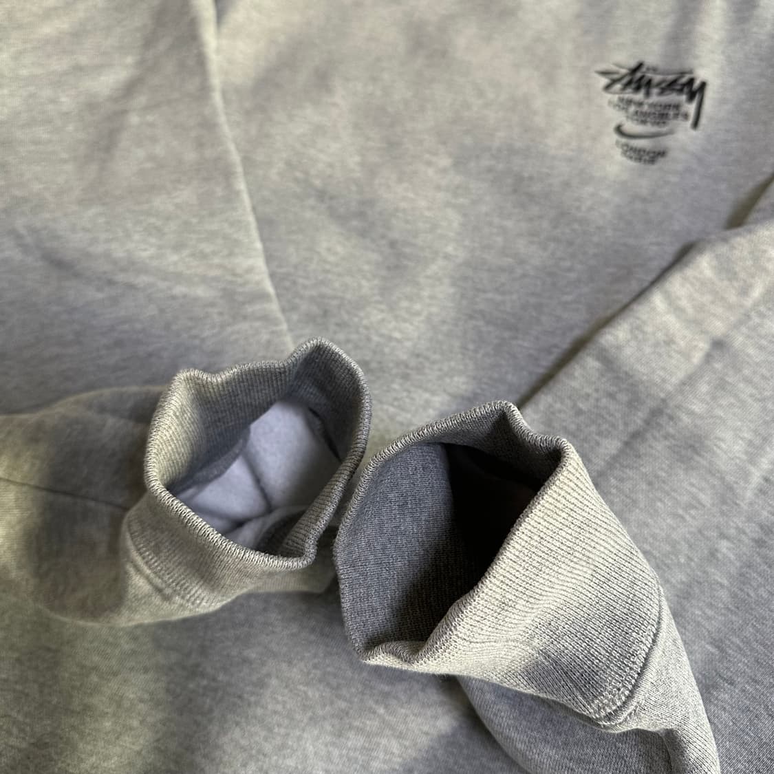 나이키 x 스투시 NRG ZR 플리스 크루넥 헤더 그레이 상품이미지6