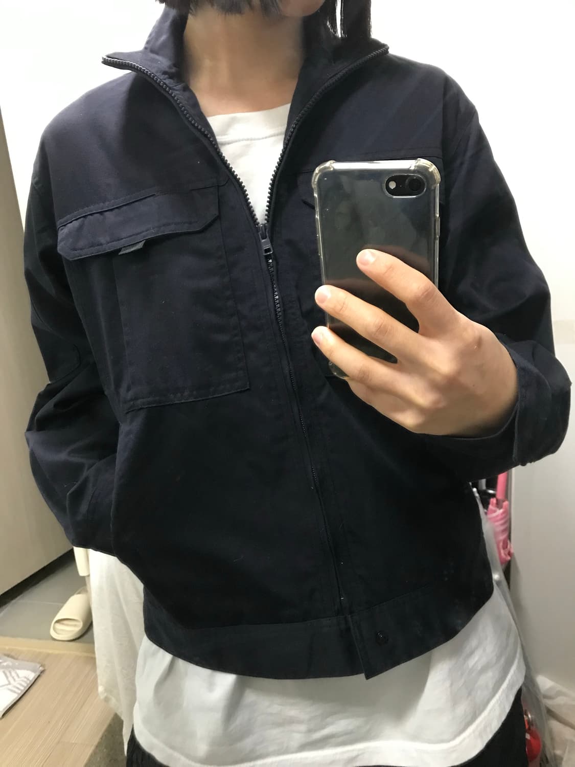 빈티지 워크 블루종 자켓 상품이미지5