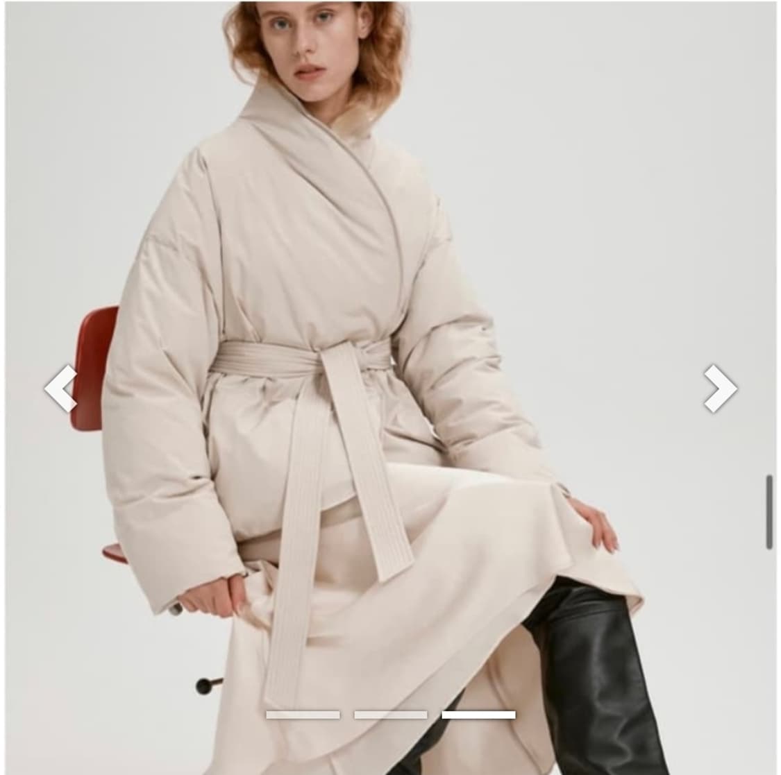 렉토 벨티드 새상품 다운 패딩 F 상품이미지3