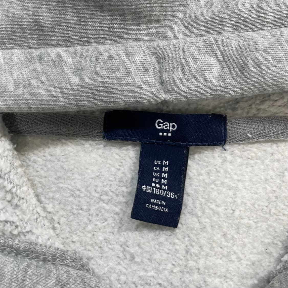 갭 Gap 스펠 로고 후드집업 그레이 상품이미지4
