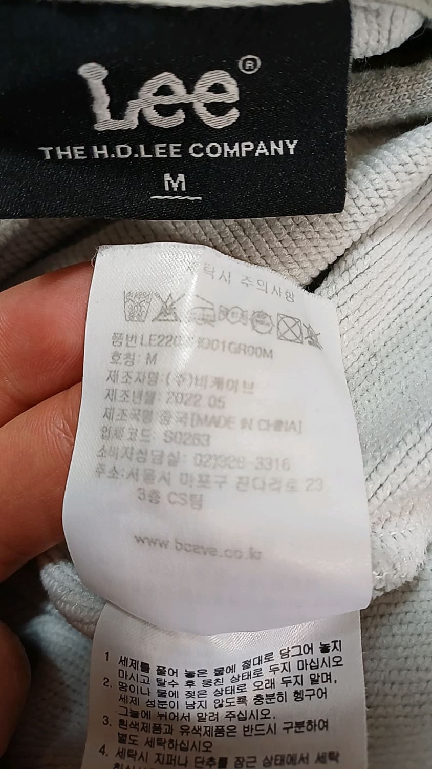 Lee 오버핏후드 실측100 가슴60 기장70 상품이미지4