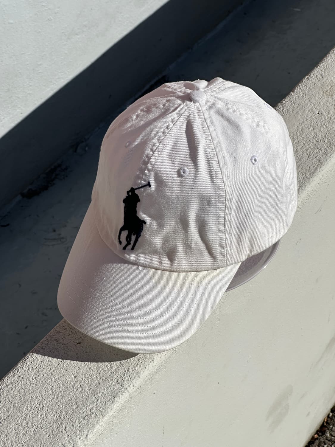 [F] 폴로 랄프로렌 빅로고 화이트 볼캡 모자 상품이미지2