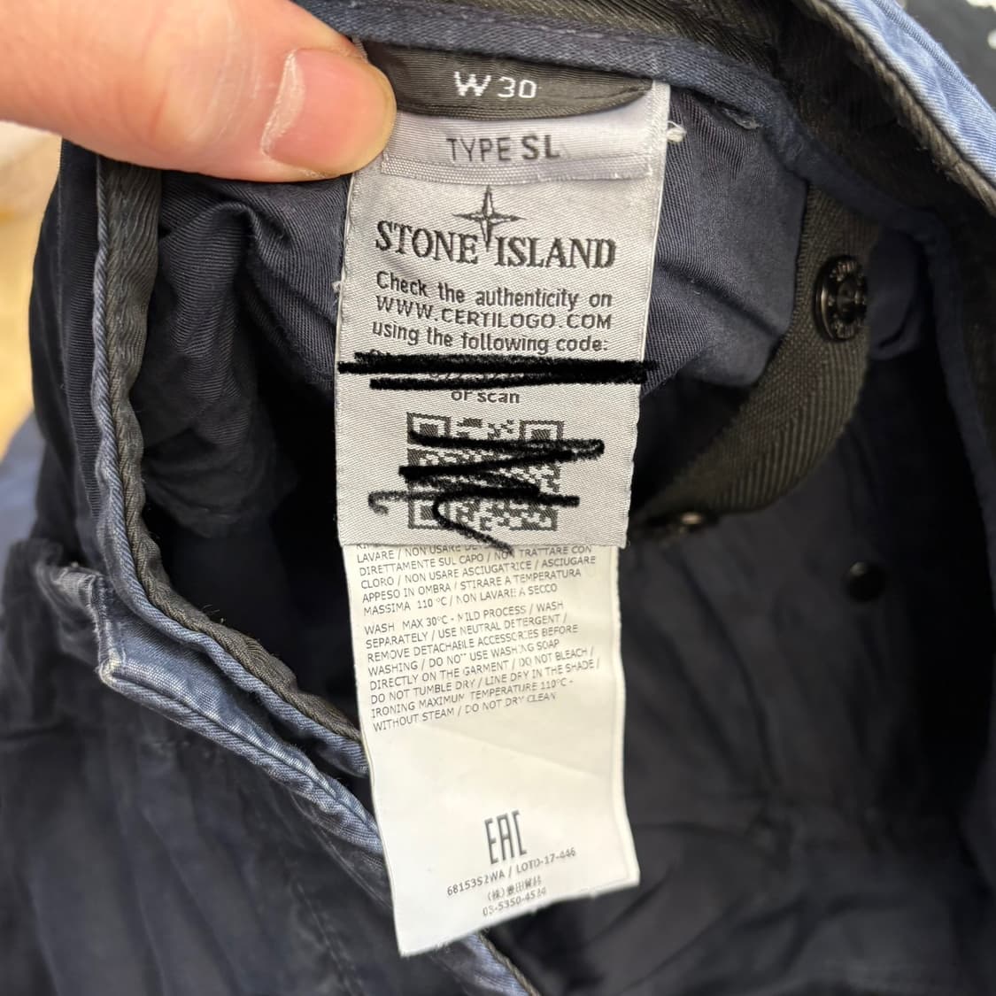 W30 스톤아일랜드 네이비 카고 조거 팬츠 상품이미지6