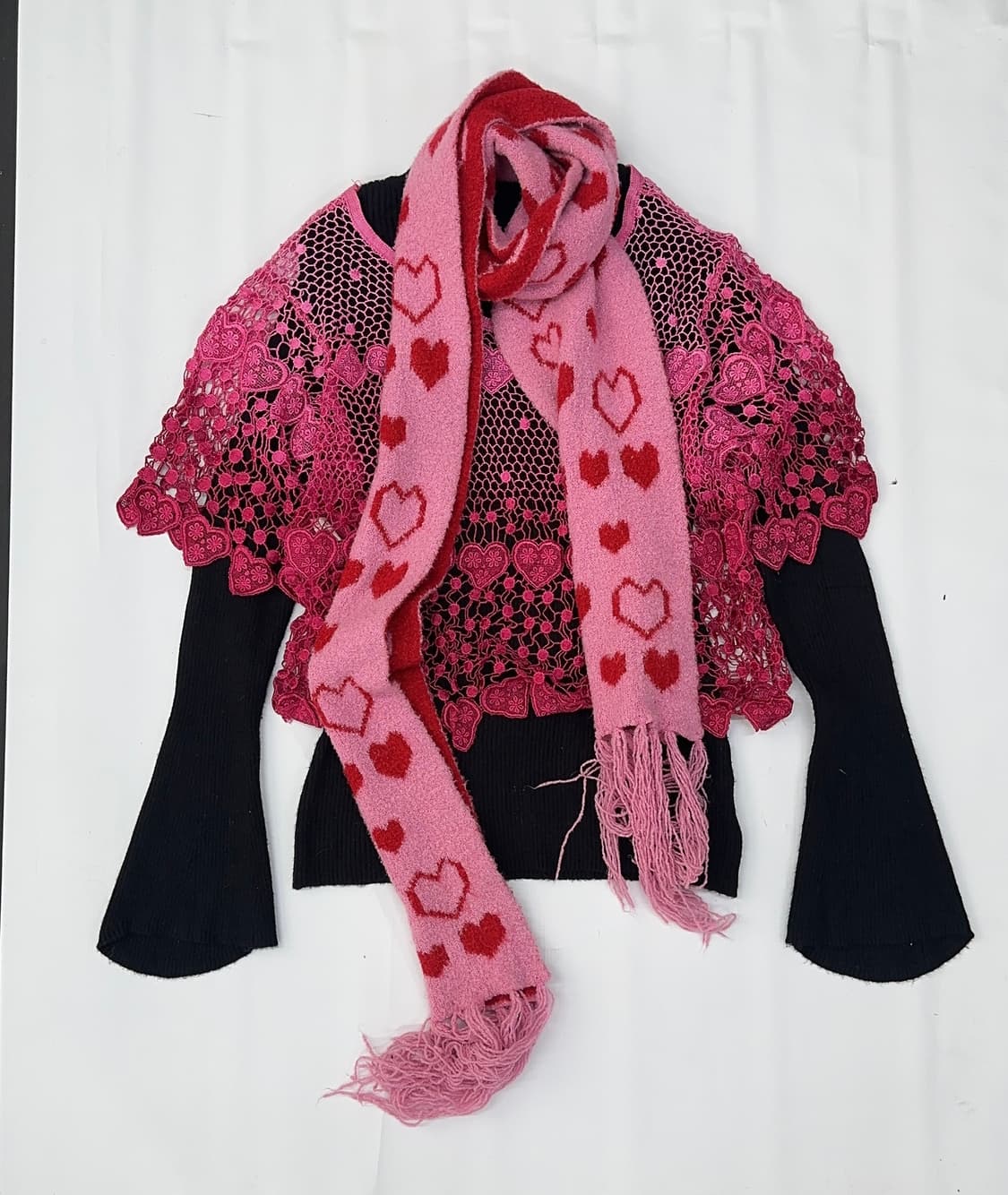 💞슈슈룬 쇼콜라 하트 코디세트💞데코라 히메 러블리 핑크 마계 레이어드 상품이미지3