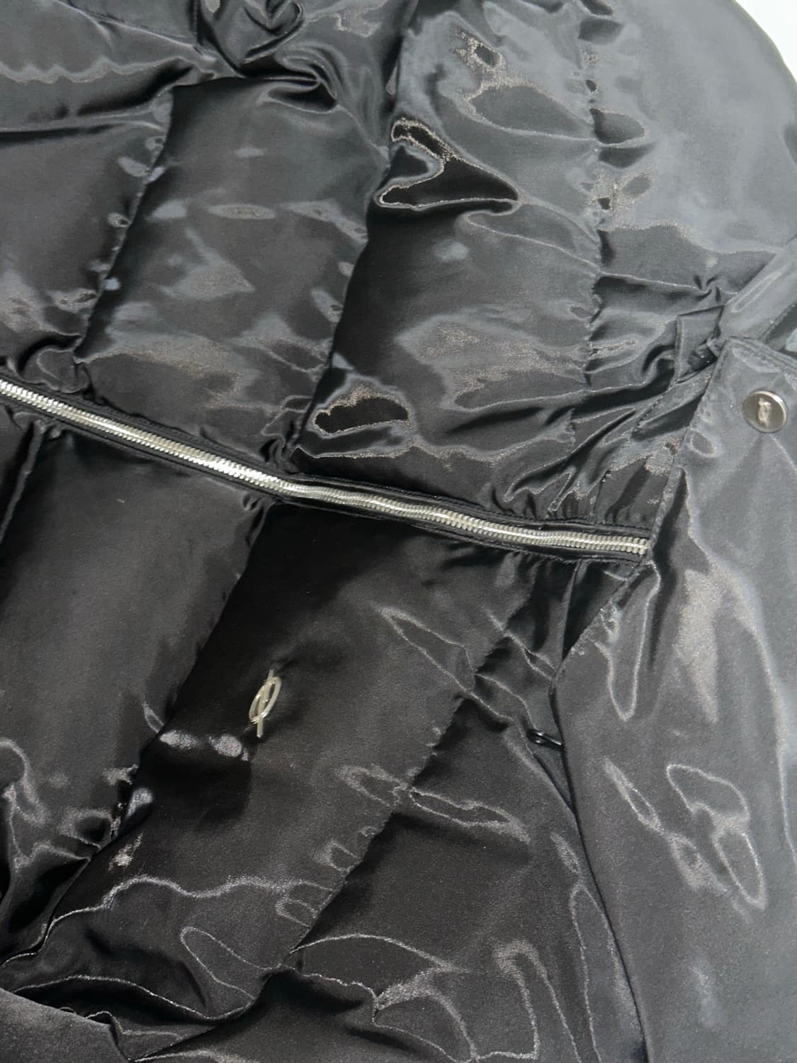 Tunnel Lining hoodie down jacket - Black 상품이미지5