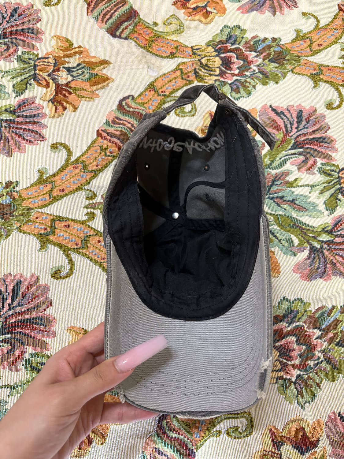 Rashan 그레이 빈티지 볼캡 상품이미지4