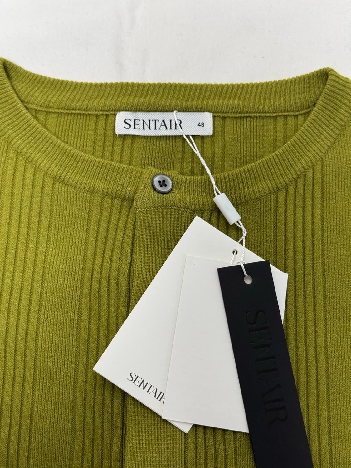 센테어 / 리브드 니트 가디건 (카키) / 48 상품이미지3