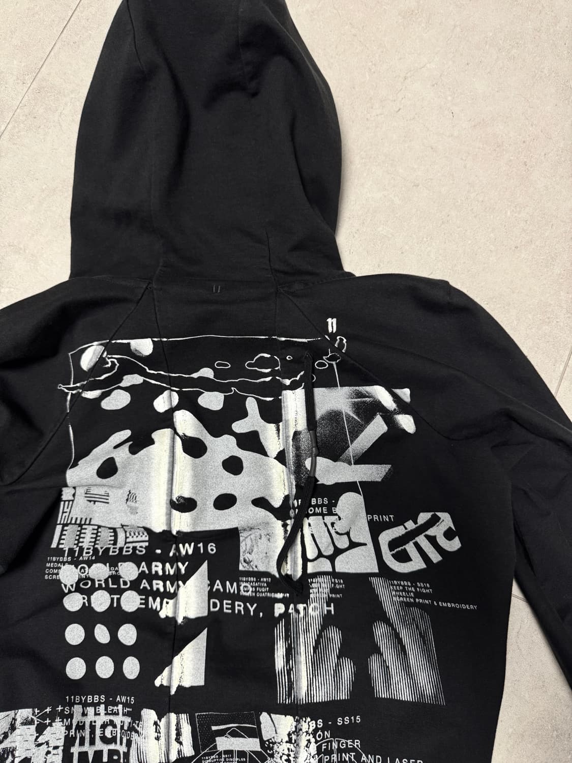 11byBBS / Fuck u 후드 집업 / M 상품이미지5