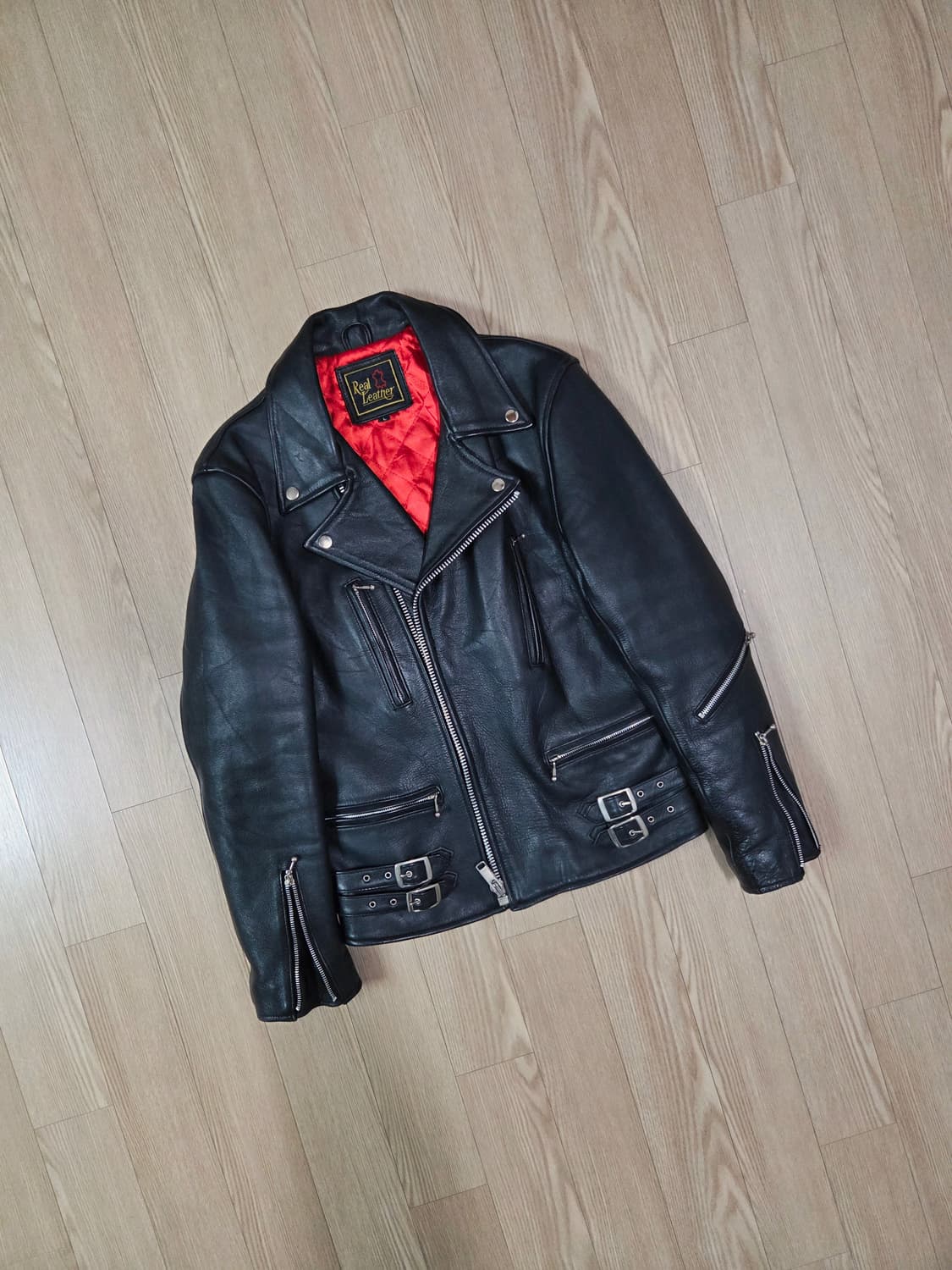 ECHTES LEDER 블랙 레더 라이더 재킷 상품이미지3