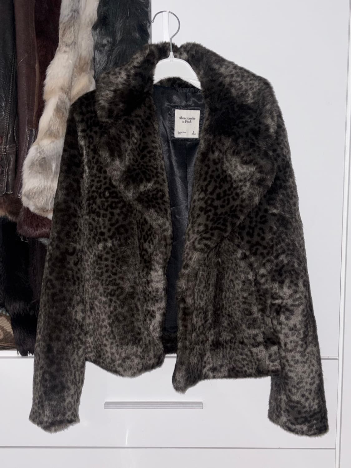 Rare 아베크롬비 레오파드 호피 퍼자켓 갸루 상품이미지1