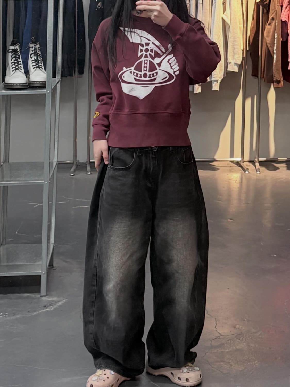 비비안 웨스트우드 앵글로매니아 버건디 스웻셔츠A3552 상품이미지1