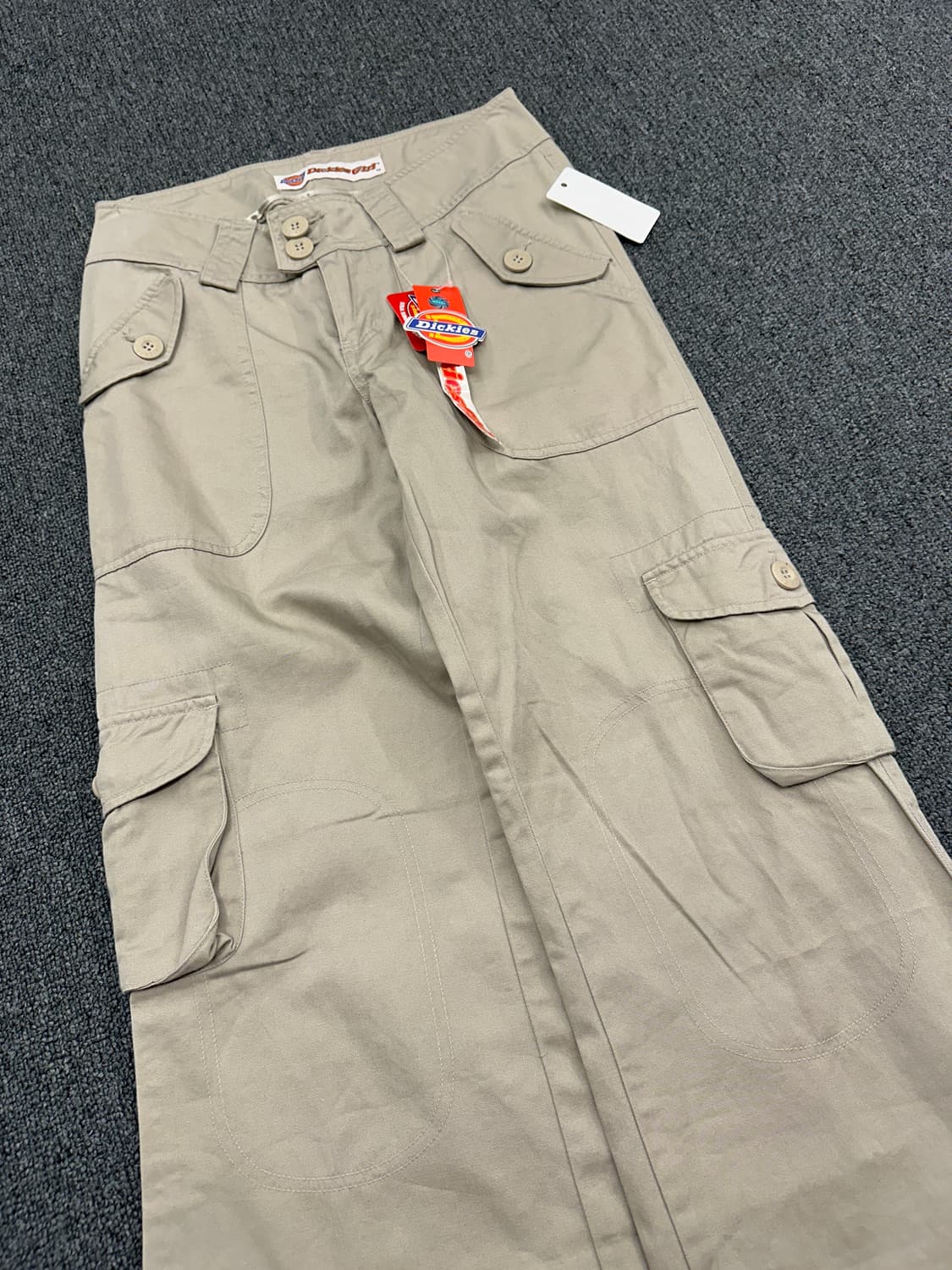 XS) 디키즈 베이지 부츠컷 카고팬츠 상품이미지2