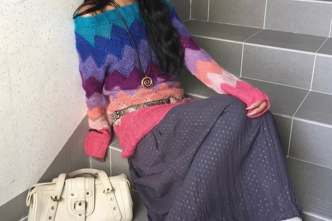 미안하다 사랑한다 임수정 니트 캐시니트 무지개 상품이미지2