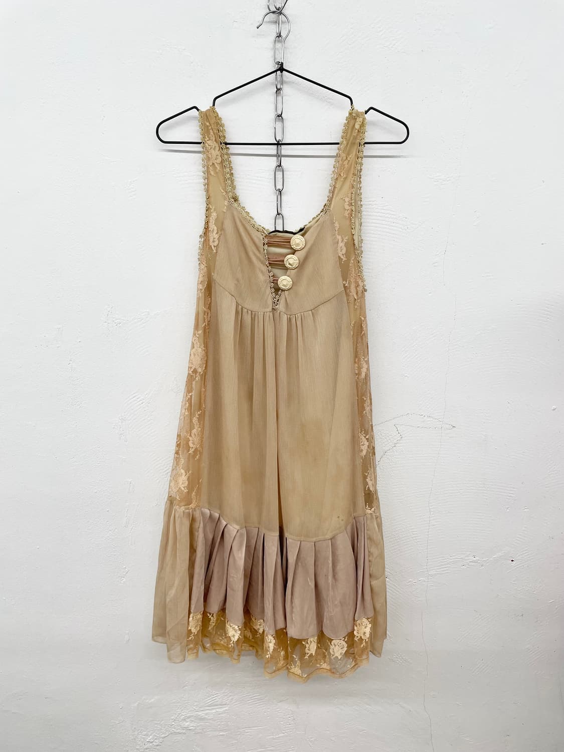 레이스 디테일 버튼 원피스 상품이미지4