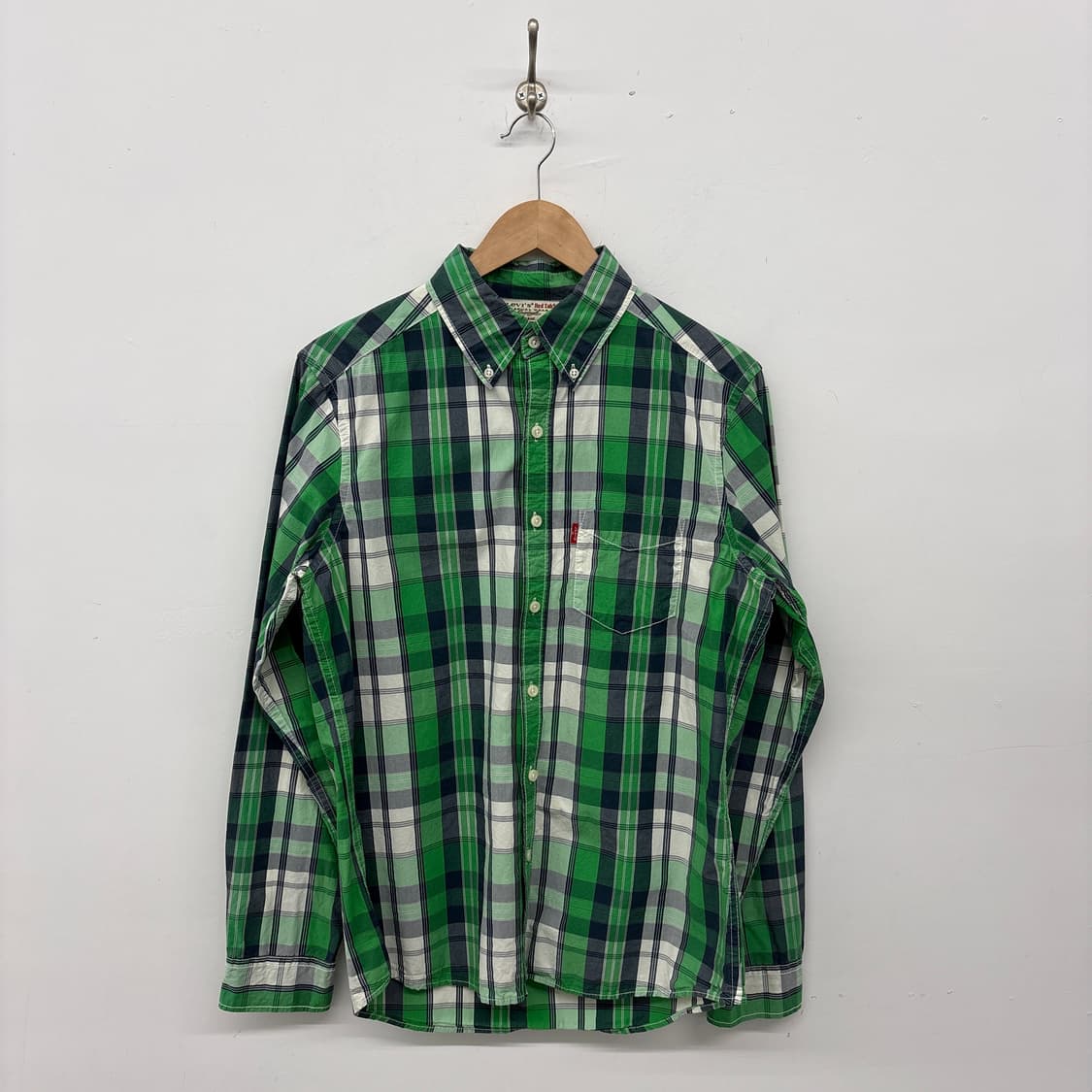 리바이스 그린 체크 셔츠 남방 남성 L 상품이미지1