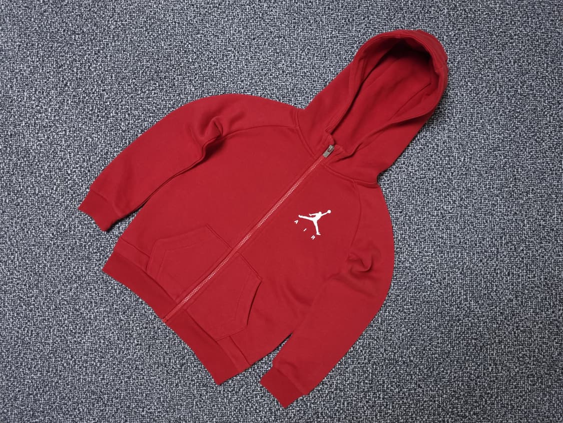 [무료배송][110-115]나이키 키즈 조던 기모 후드 집업 상품이미지3