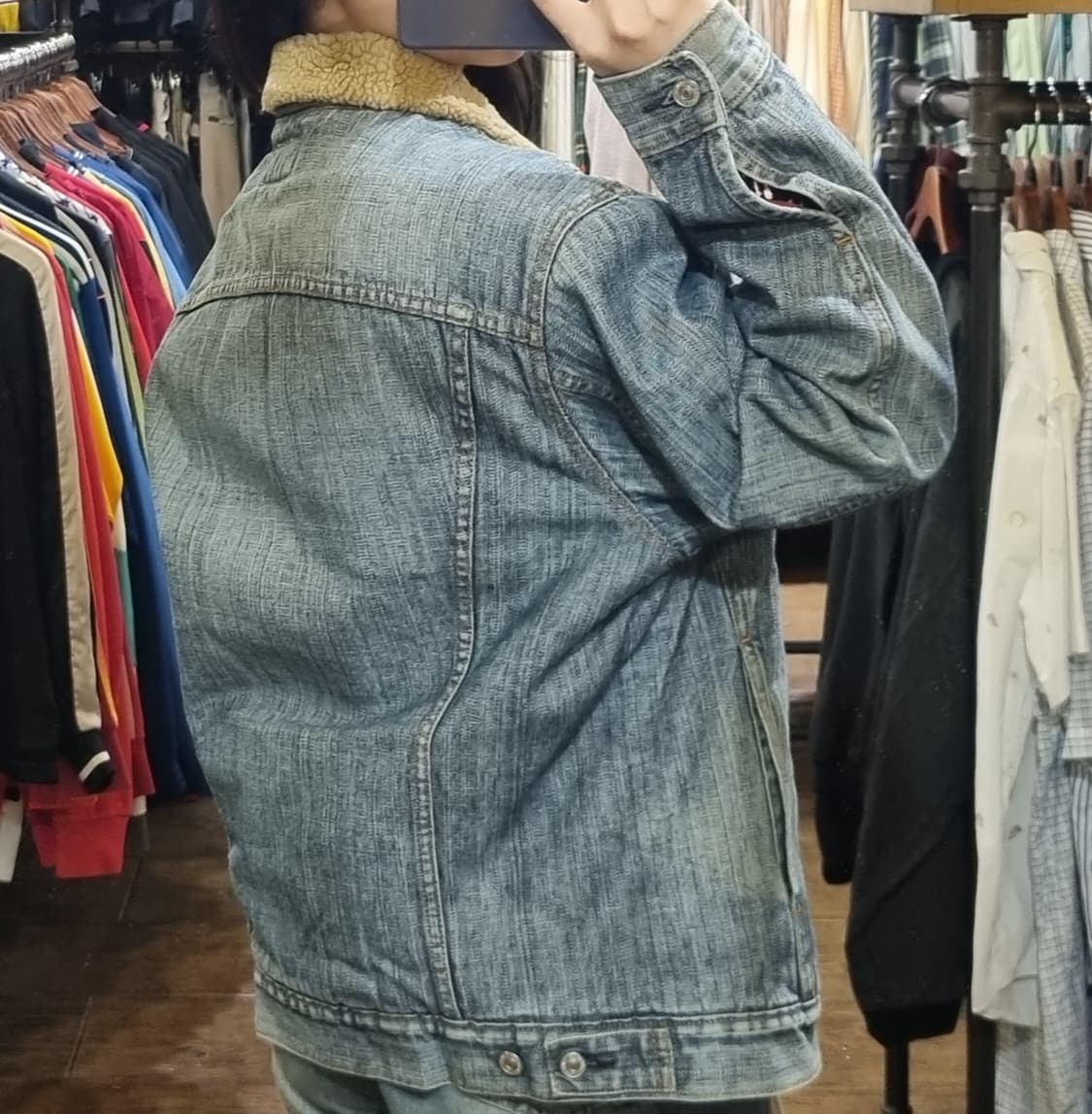[Hi] levis 리바이스 양털 데님자켓 블루 상품이미지5