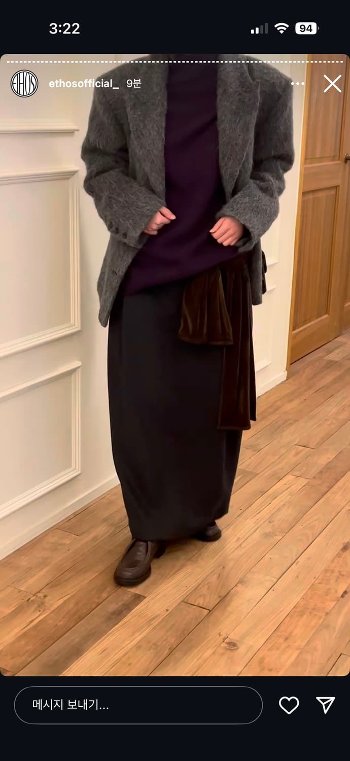 에토스 클래식 턱 스커트 L 상품이미지6