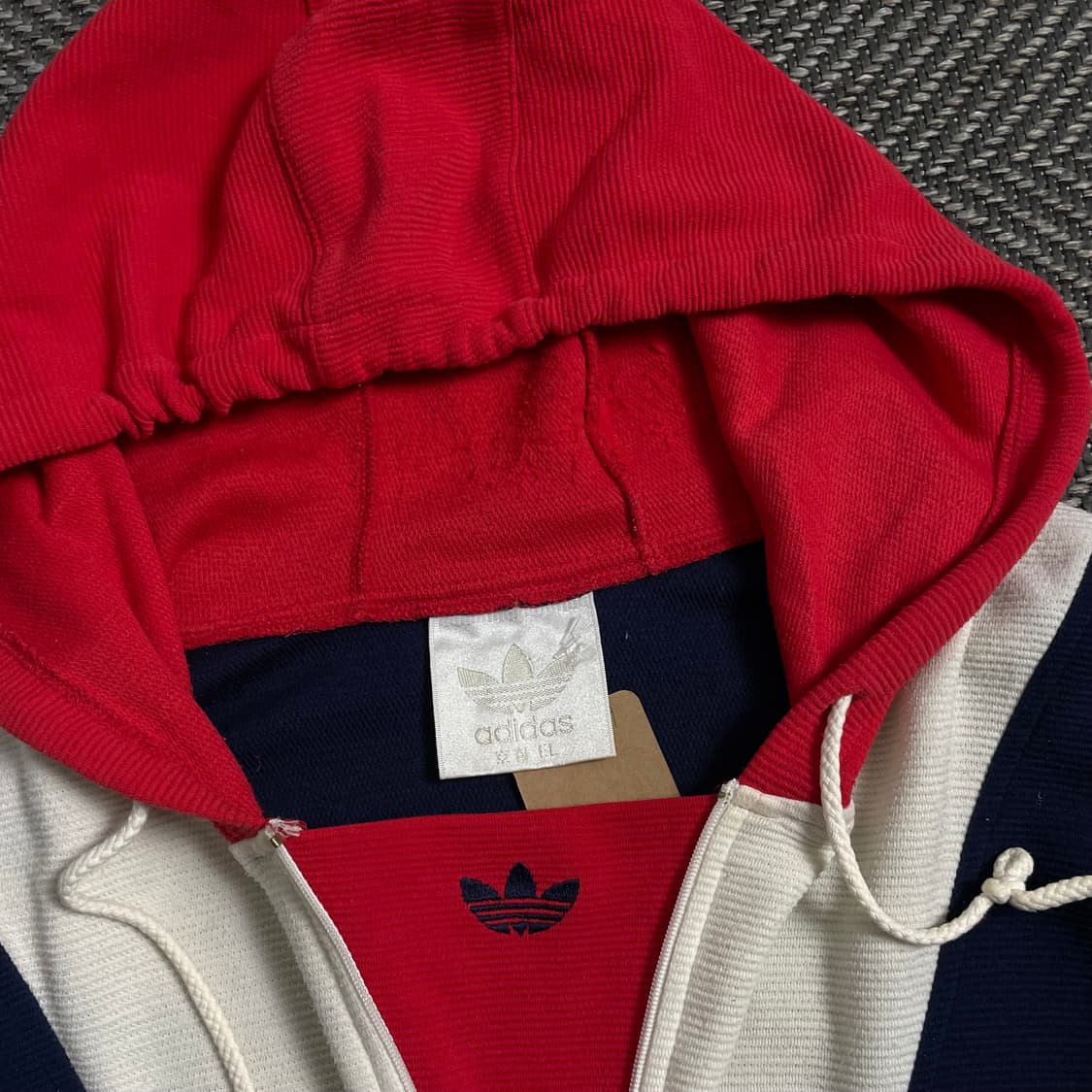 00s 아디다스 올드스쿨 배색 박시핏 아노락 후드 티셔츠 o 4430 상품이미지5