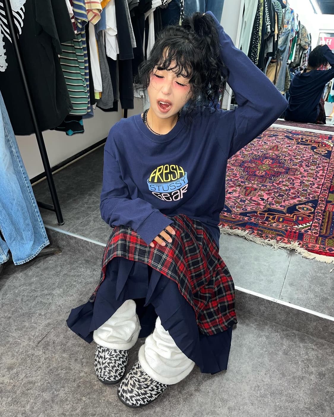 Stussy Logo Printing L/S 상품이미지2