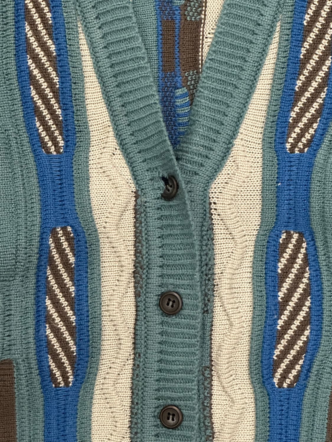 Short)niko and 빈티지 여성 크롭 패턴 니트 가디건 상품이미지3