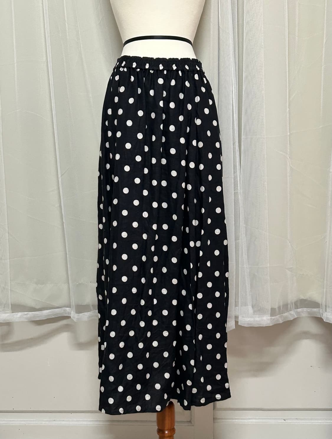 일본 빈티지 도트 롱스커트 상품이미지2