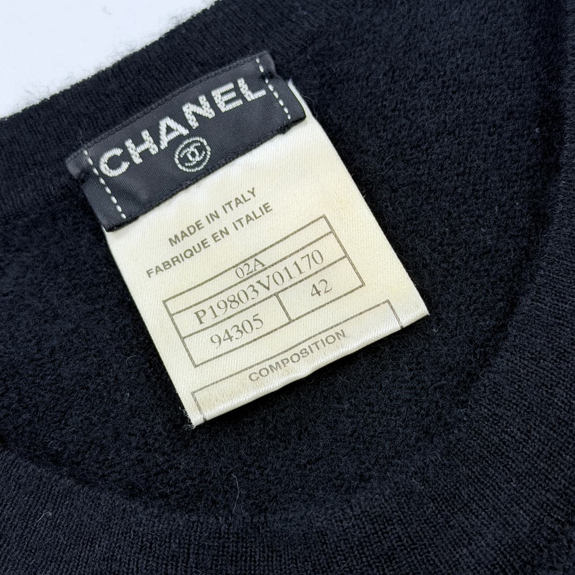 샤넬 02A 코코마크 캐시미어 반소매 니트 42 상품이미지4
